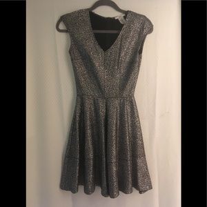 Short silver prom or cocktail dress